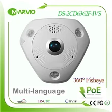 Hikvision 6MP multi-language 360 degree panoramic view fisheye IP Network Camera DS-2CD6362F-IVS Vadalproof IP67 Outdoor