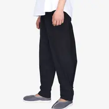 Хлопковые шаровары для мытья в дзен монах, медитация Шаолиньское Кунг-фу, штаны для единоборств, брюки для монахов, штаны для монахов, черный/белый/серый