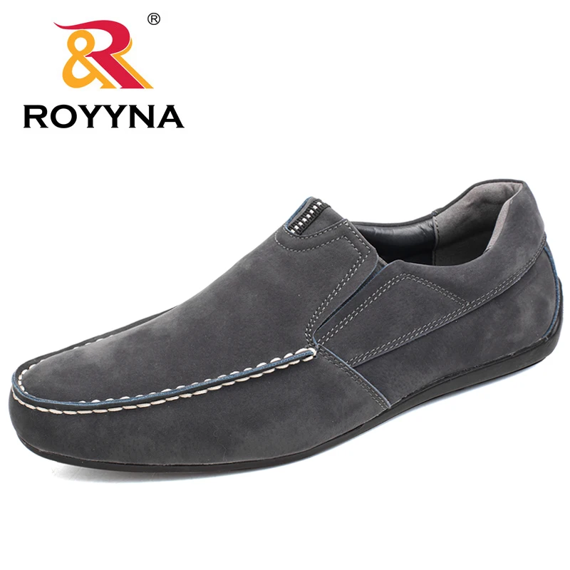 

ROYYNA New Fashion Style Men Casual Shoes Hand Made Boat Shoes Elastic Band Breathable Men Shoes Comfortable Fast Free Shipping