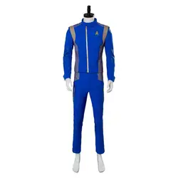 Звездный путь Discovery капитан Лорка форма косплэй костюм синий мужской командный