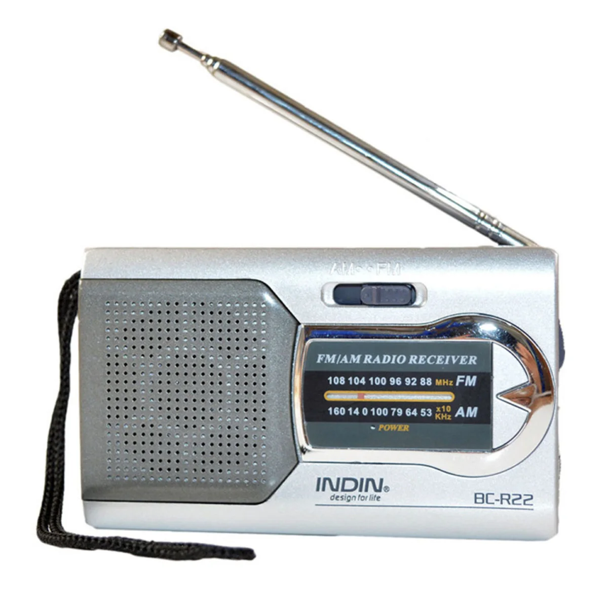 

INDIN Silver Mini Portable AM/FM Telescopic Antenna Radio
