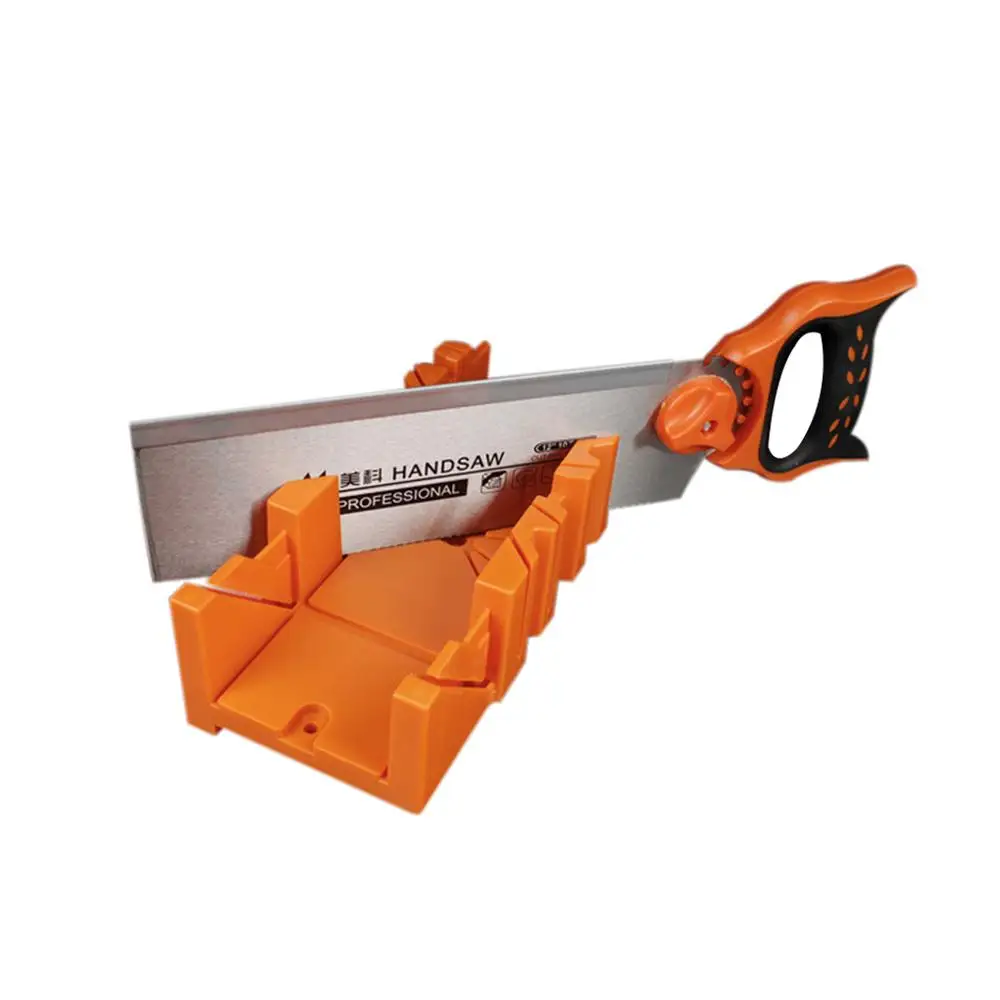 

Saw Box 12 Inch Multifunctional Miter Saw Box DIY Cabinet 22.5/45/90 Degree Saw Guide Woodworking Tools Mitre Box With Clamp