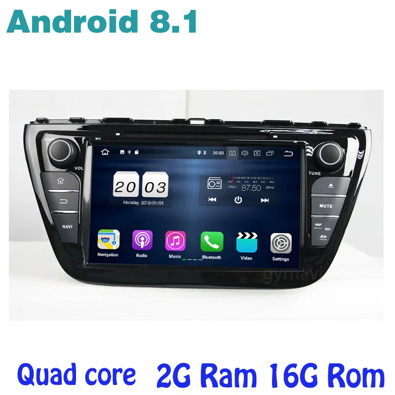 

Android 8.1 Quad core Car DVD gps for Suzuki SX4 S-cross 2014-2017 with 2g ram wifi 4G usb bluetooth mirror link Stereo