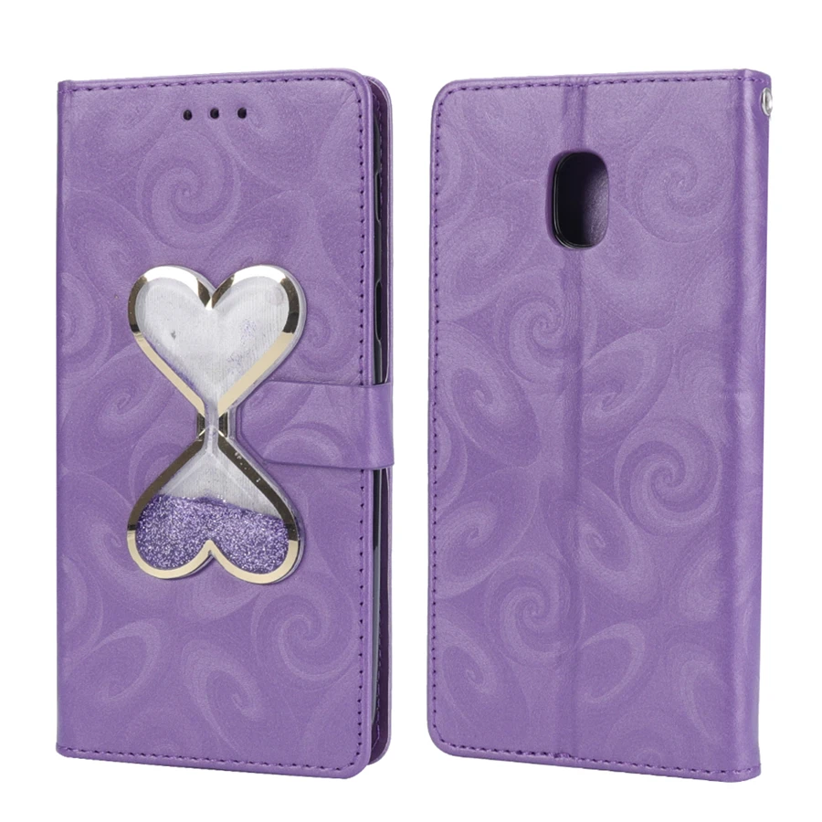 

For Samsung J5 2018 Case Luxury 3D Glitter Pu Leather+Soft Silicone Wallet Flip Full Protective Back Phone Case Cover Funda Capa