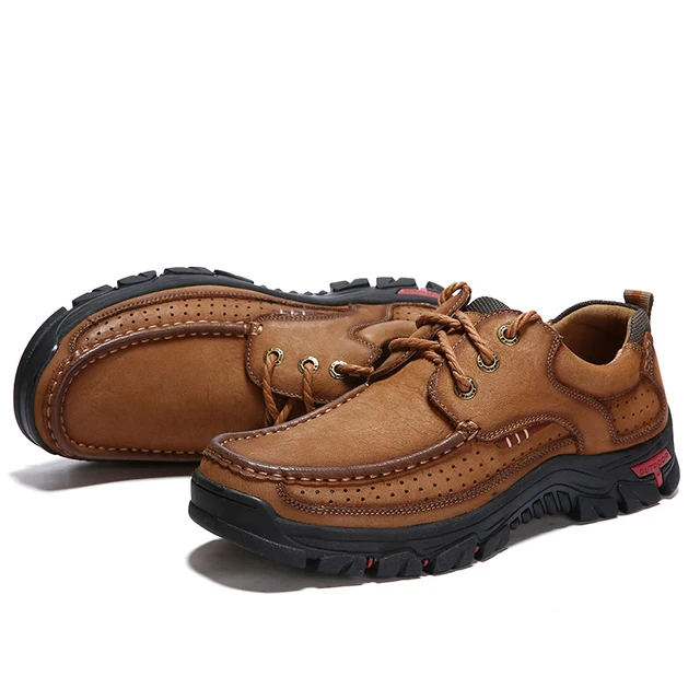 2019 New High Quality Men s shoes 100 Genuine Leather Casual Shoes Waterproof Work Shoes Cow New High Quality Men's shoes 100% Genuine Leather Casual Shoes Waterproof Work Shoes Cow Leather Loafers Plus Size 38-48