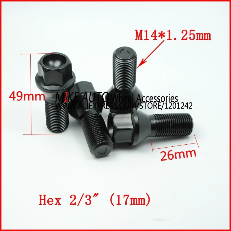 

1Pcs Wheel Bolt M14X1.25X26 For Wheel Axle of BMW 5/6/7 Series X3 X5 X6 Mini F56 36136781151 Aftermarket Parts