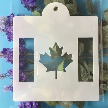 

15cm Canada National Flag DIY Layering Stencils Painting Scrapbook Coloring Embossing Album Decorative Template