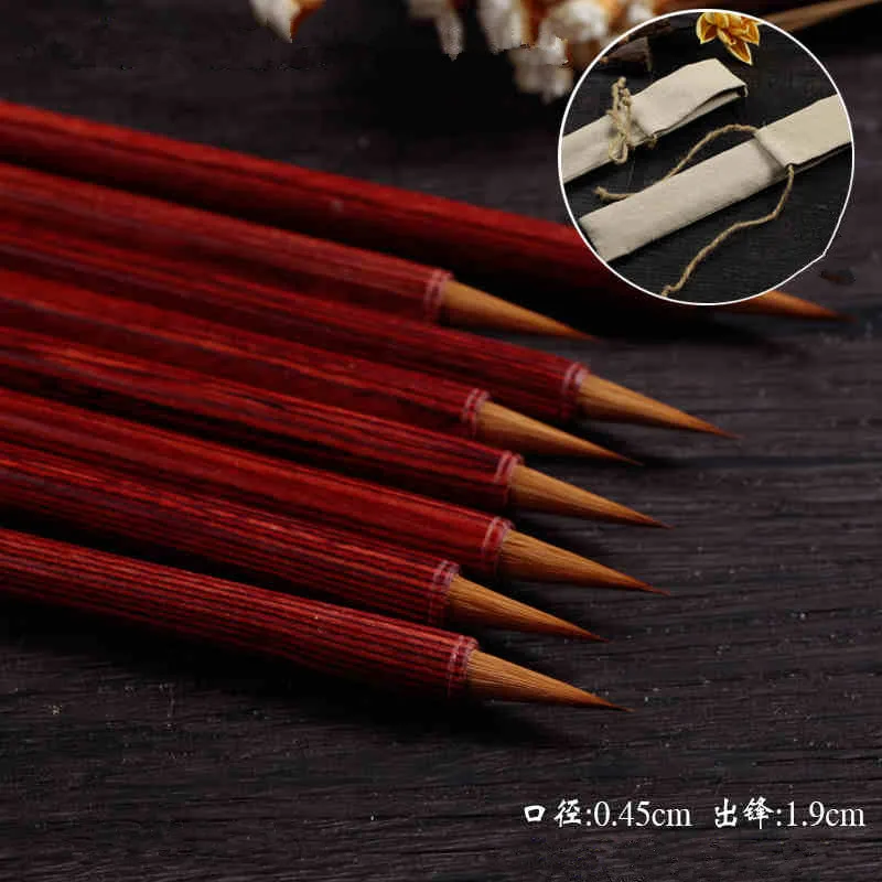 Quality Chinese Calligraphy Brushes pen weasel hair Long antithetical