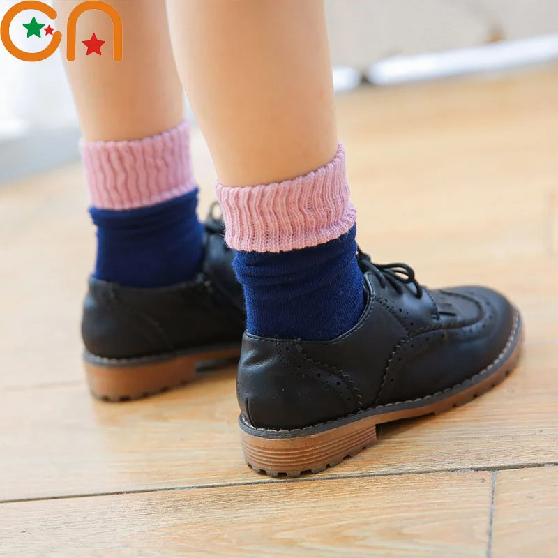 Детские носки для мальчиков и девочек, модные хлопковые спортивные носки до колена теплые носки для малышей Новогодняя одежда для детей дешевые вещи CN