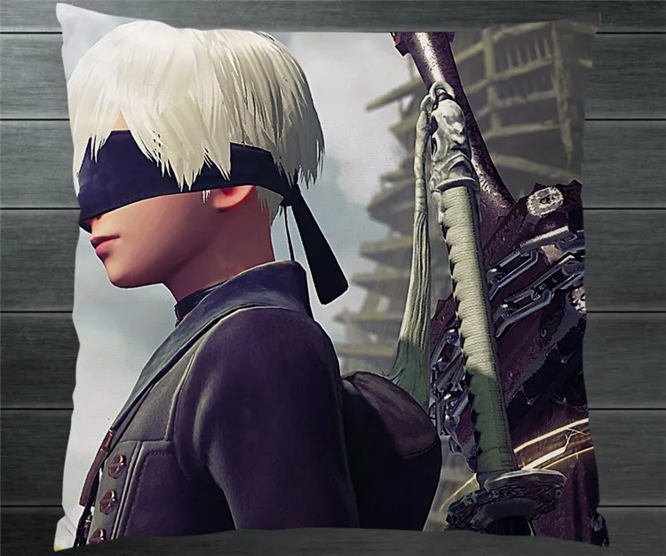 

NieR Automata YoRHa 2B 9S Cartoon Two Side 40x40cm Pillowcase Pillow Case Cover Cushion Cosplay Manga Gift BED/SOFA/CAR Decor P7