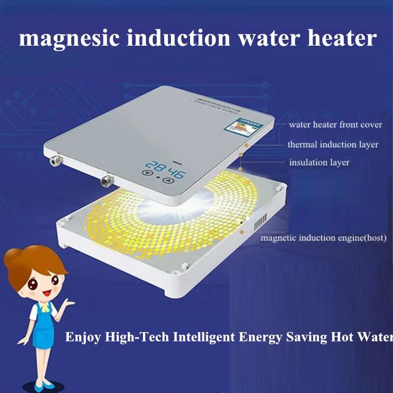 8600 Вт magnesic индукционный термостатический водонагреватель для ванной комнаты