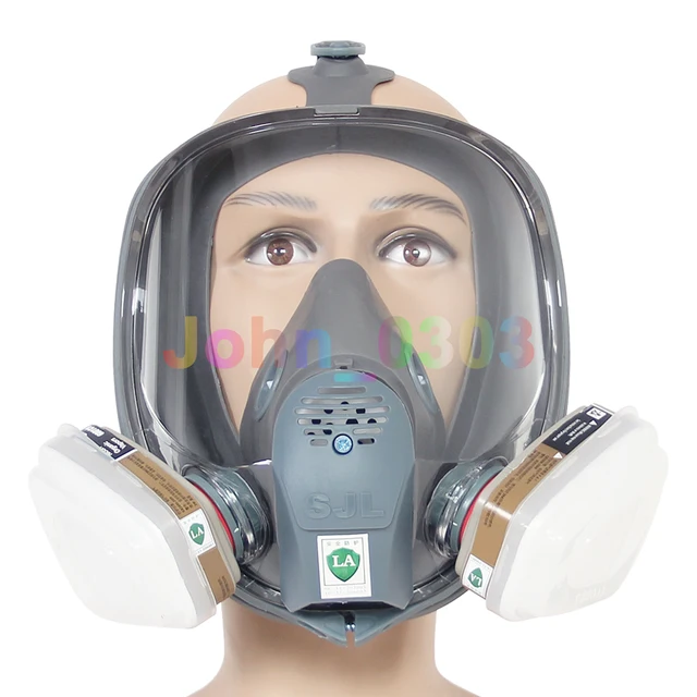 SJL 7 pcs Suit Set 6800 Full Face Gas Mask Facepiece Respirator