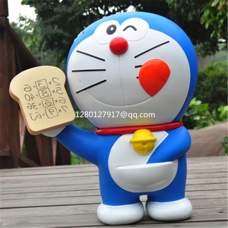 Мультяшная креативная Копилка Doraemon оверсайз Милая спасательная коробка Виниловая фигурка Коллекционная модель игрушки 50 см коробка P1137