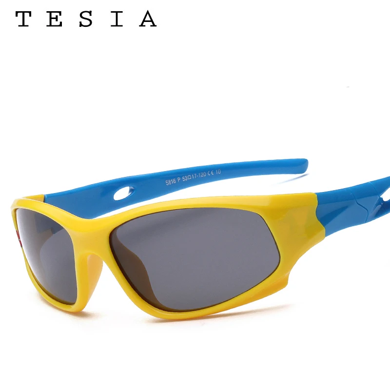 TESIA Super Quality Kids Sluneční brýle Chlapci Dívky Sluneční brýle pro děti Polarizované bezpečné brýle Oculos Infantil S816