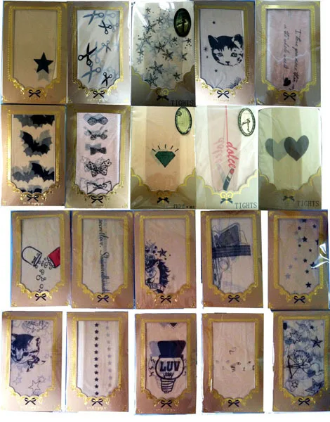 

12pcs Ms girl many pattern printing tattoo tattoo pantyhose