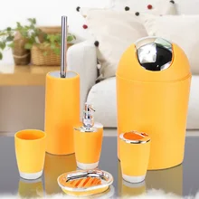 6 шт. набор аксессуаров для ванной комнаты органайзер для зубной щетки держатель для мыла диспенсер бутылка суп-ДЕРЖАТЕЛЬ ЩЕТКА для туалета мусорные ящики