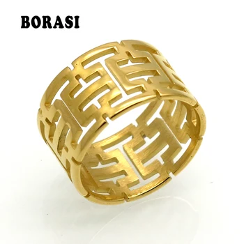 

Top Quality New Rings For Women Stainless Steel Rings For Women Hollow Beautiful Pattern Fashion Jewelry Wholesale