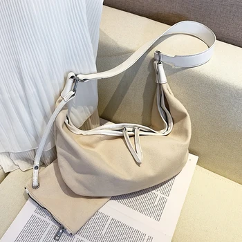 

2019 New Large Tote Purse Solid Zipper Women Bag Canvas Hobo Crossbody Shoulder Bags Large Tote Purse Casual Travel Chest Bag