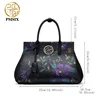 Pmsix luxe en cuir véritable sacs à main pour femmes marque de créateurs noir grand sacs à bandoulière en relief fleur élégant fourre-tout sac ► Photo 2/6