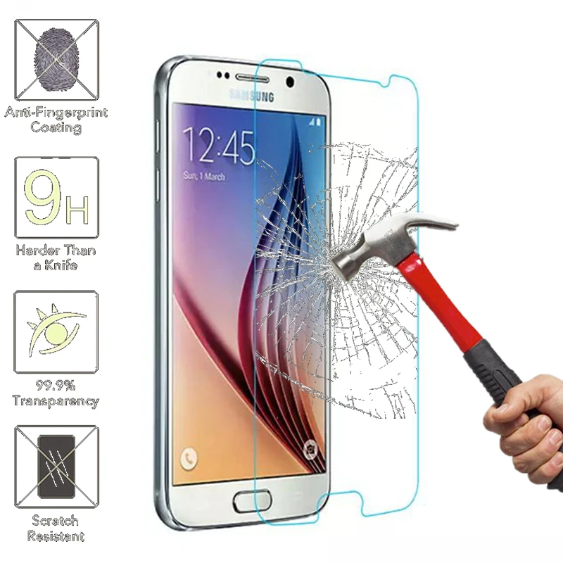 2 шт. закаленное стекло 0 26 мм для Samsung Galaxy S3 S4 S5 S6 mini S4mini Note 3 4 5 Защитная пленка