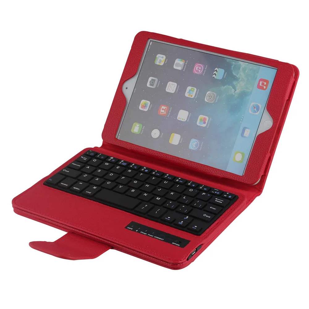 Для iPad mini 1/2/3/4 2 в 1 Съемная Беспроводная Bluetooth Русская/Иврит Клавиатура + Тонкий
