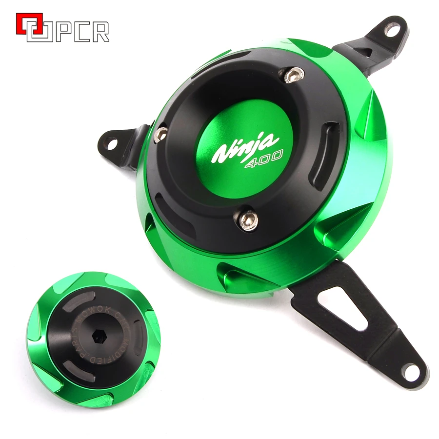 

logo Ninja400 For KAWASAKI NINJA 400 2018 Motorcycle Protector Engine Case Cap Set Engine Cover Kit Protection