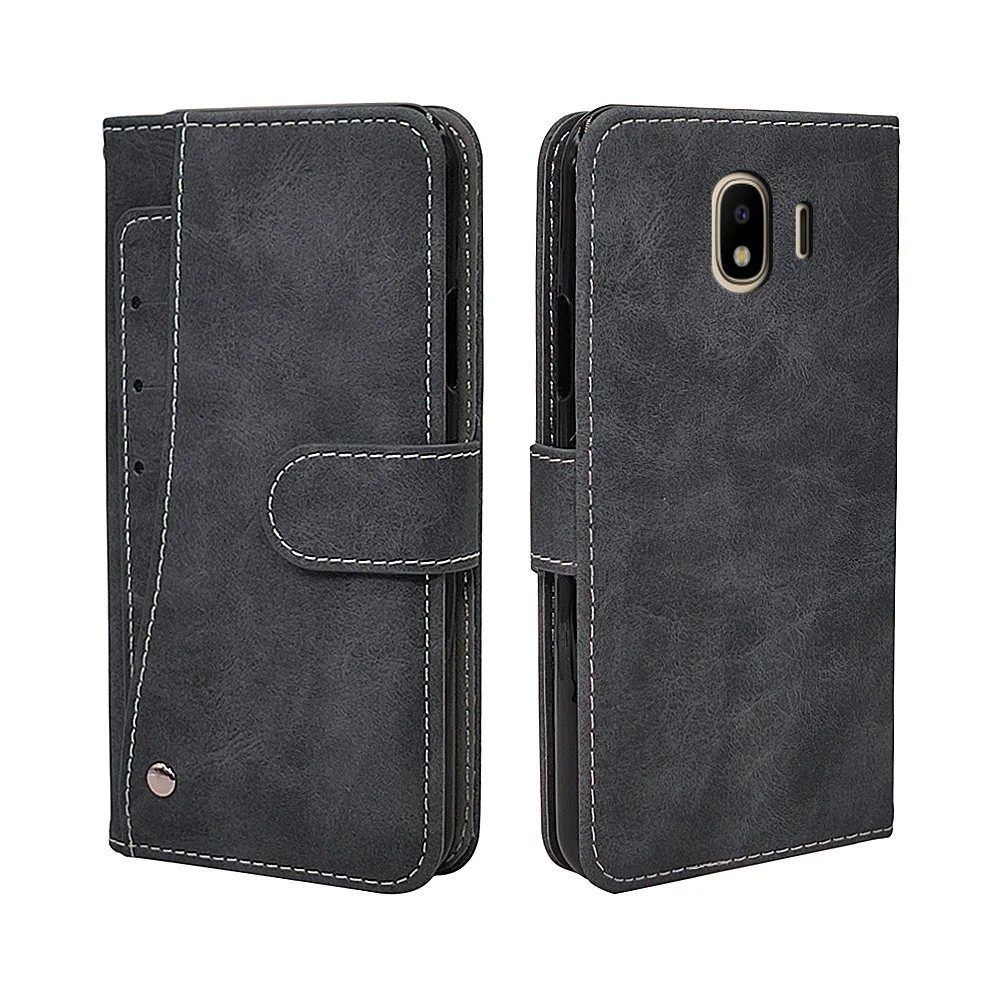 

Luxury Wallet Case For Samsung Galaxy J2 Core J3 J4 J4+ J6 J6+ Plus J7 J8 2018 Case Vintage Flip Leather TPU Silicone Cover