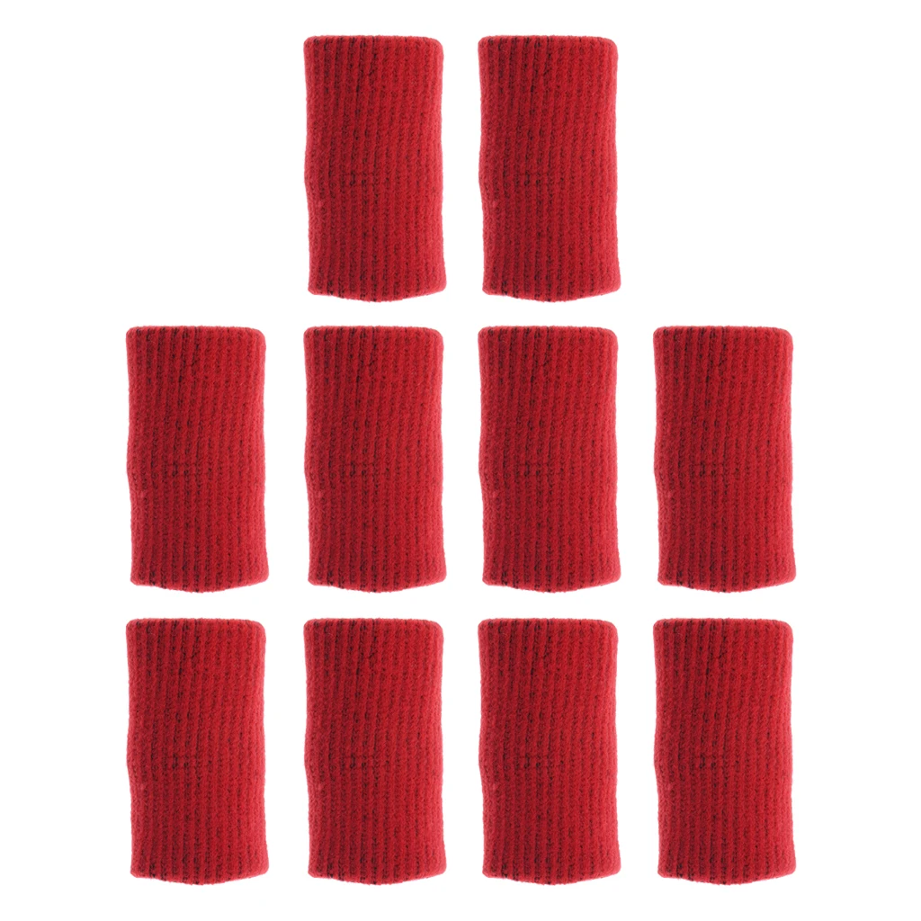 10 Pieces Finger Sleeves Thumb Braces Support Elastic Compression Tubes Protector Braces for Relieving Arthritis Pain
