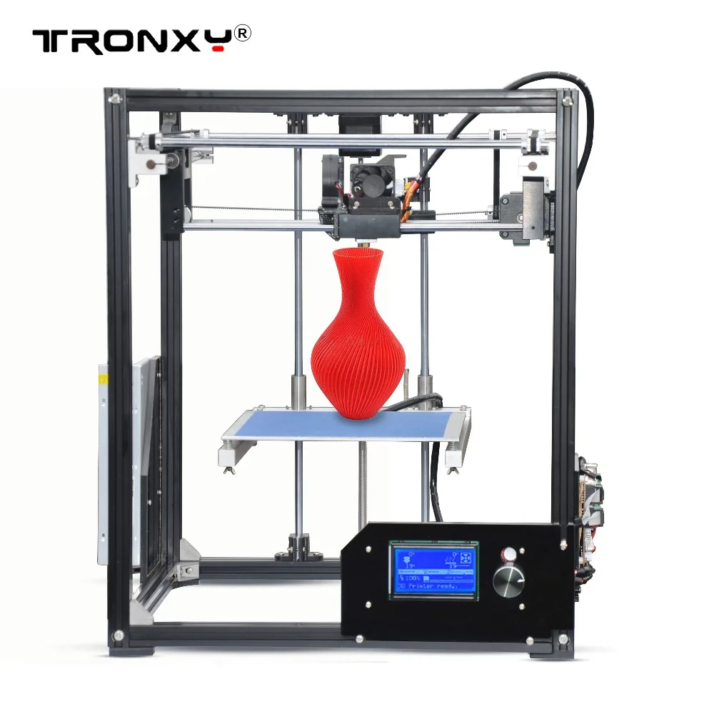 Tronxy X5 Алюминиевый профиль коробка 3d принтер DIY Набор Металл FDM технология печати высокое качество большой размер печати 12864p lcd