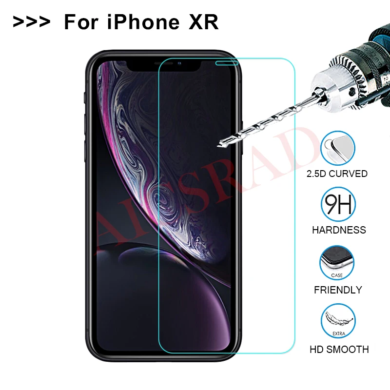 AICSRAD 9H 2.5D Tempered Glass For iphone XR X R Screen Protector On