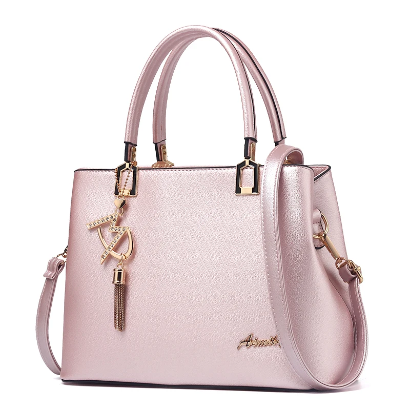 Europe and the United States Genuine Leather designer handbags high quality Calfskin Saffiano simple and stylish shoulder bags