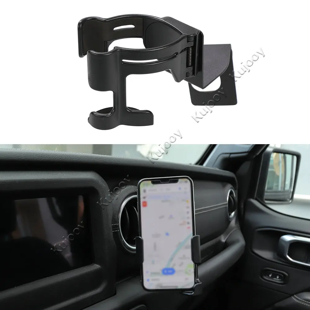 

Car Drinks Holders for Jeep Wrangler JL 2018+ Walkie Talkie Bracket Mobile Phone Holder for Jeep JL Wrangler 2018 Up Accessories