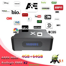 A95X MAX Android 8.1 Smart TV Box 4G 64G Amlogic S905X2 2.4G+5G Wifi BT 4.2 1000M Set Top Box Support Video Recording TV Box