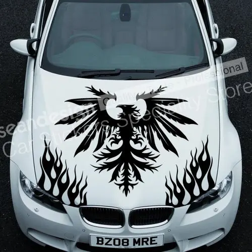 Круто! Автомобильная наклейка Totem Eagle D 023 из ПВХ (черный белый красный серый