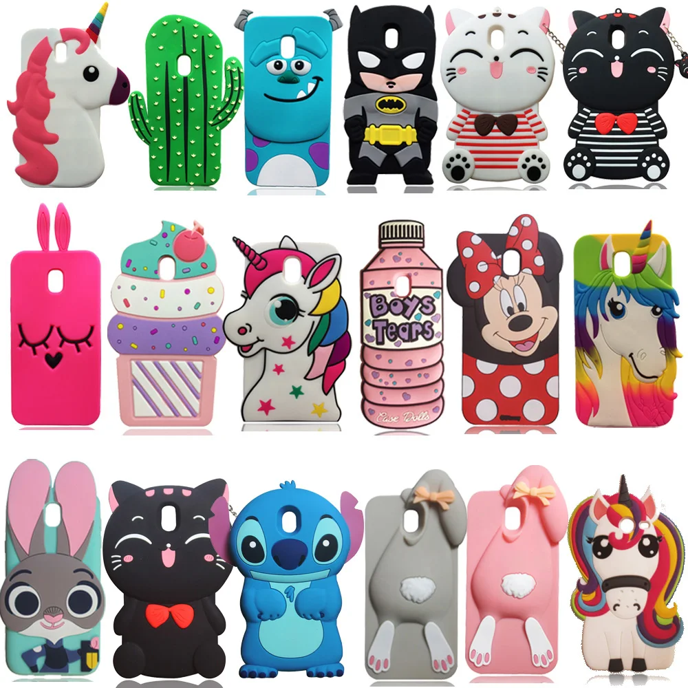 

For Samsung Galaxy J3 J5 J7 Pro (2017) 3D Cartoon Soft Silicone Case Back Cover Skin Shell Fundas Coque J330 J530 J730 Cases