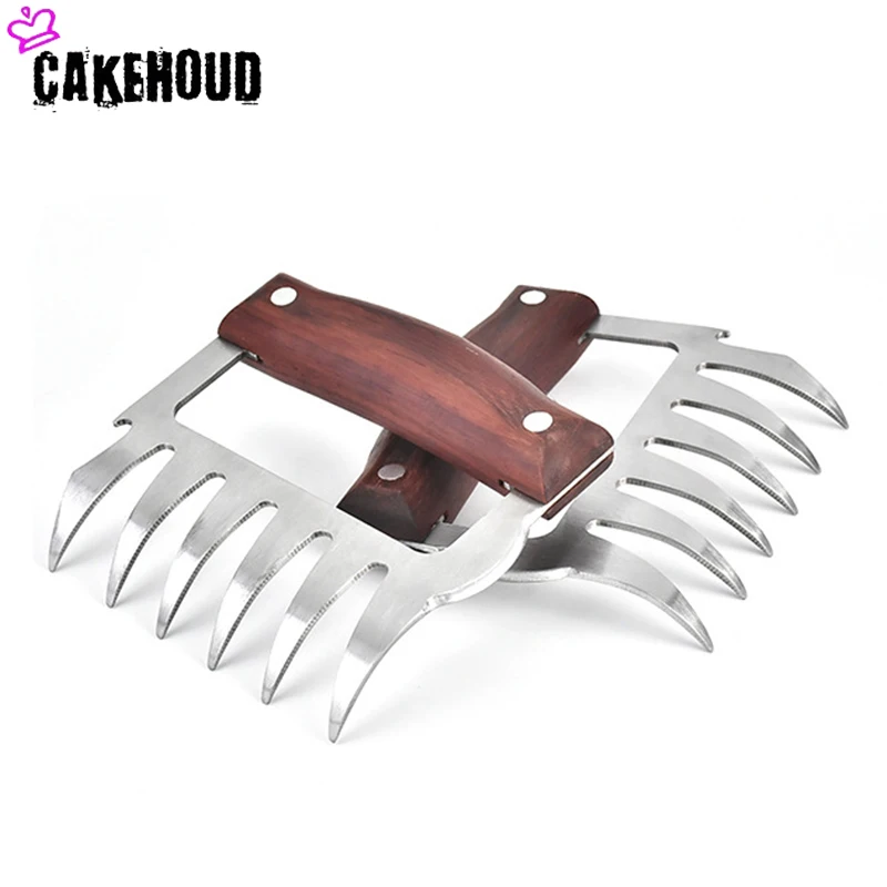CAKEHOUD Новый зажим для вилки барбекю с медвежьими когтями нержавеющая сталь