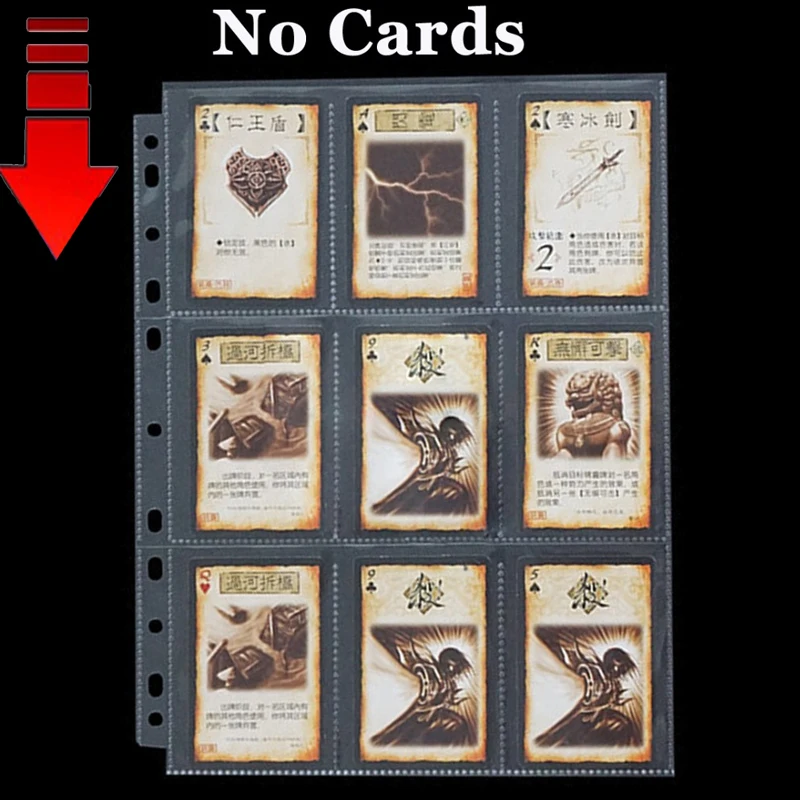 

20PCS/Lot 9 pockets Board game clear cards page trading card protector the magical collection gathering Transparent Pocket Page