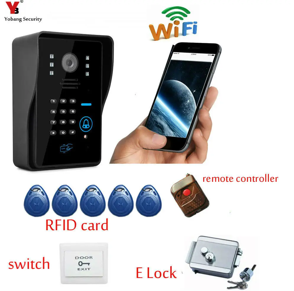 Yobang Security Freeship Wifi Outdoor Doorbell Camera Wireless Video Intercom Video Door Phone WIFI Visual Wireless Doorbell 