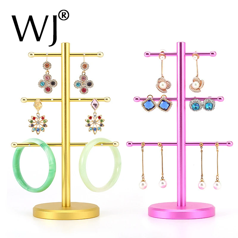 

Detachable Metal 3 Tier T-Bar Long Earring Jewelry Display Stand Holder Bracelet Bangle Body Jewellery Ring Organizer Large Rack