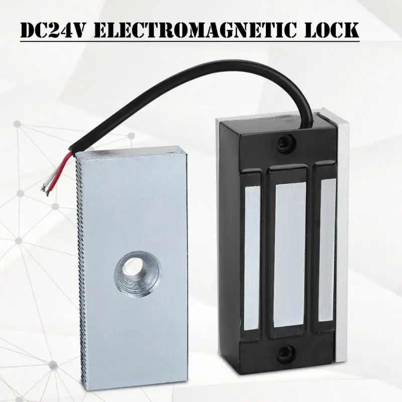 

DC24V Mini Electromagnetic Lock Electronic Magnetic Door Locks 60KG Power on locker Door Hardware cerradura puerta