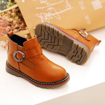 

Boots Children's Shoes Mother & Kids Winter children's genuine leather Martin boots girls fashion boots 2017 whole sale zipper