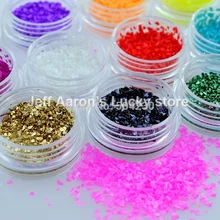 12 цветов ногтей Блеск крошка из ракушки акриловое украшение ногтей инструменты стеклянные осколки новинка
