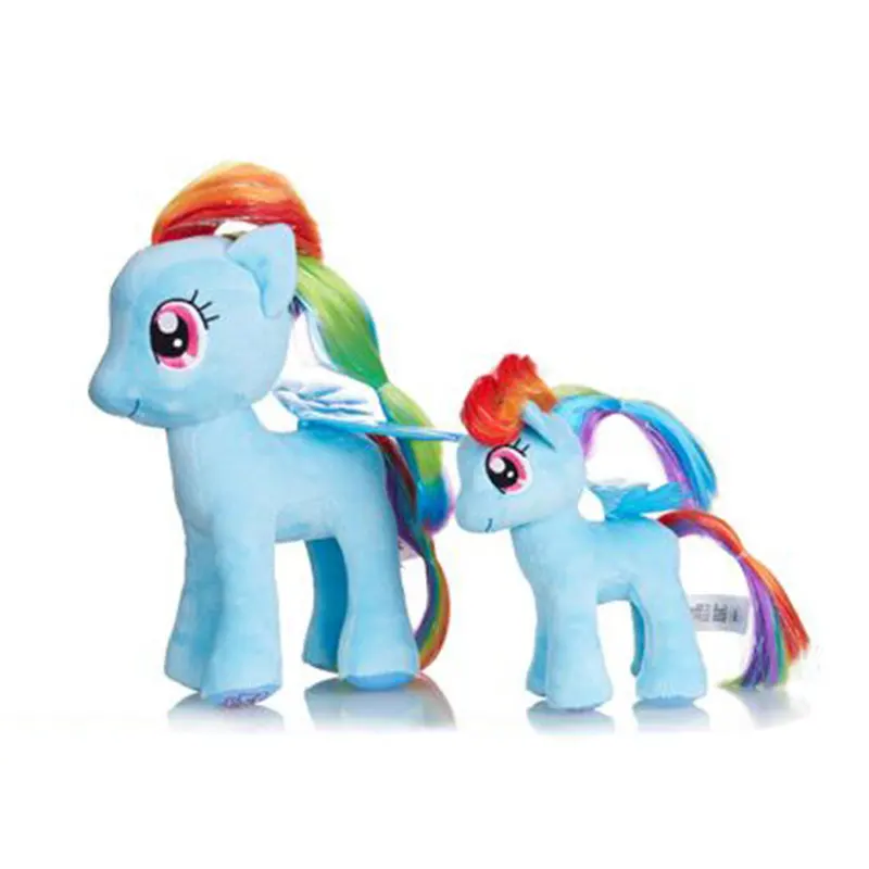 Игрушки My Little Pony friendly is Magic Applejack Princess Celestia Twilight Sparkle Pony плюшевые мягкие с наполнением куклы игрушки - Цвет: RAINBOW DASH