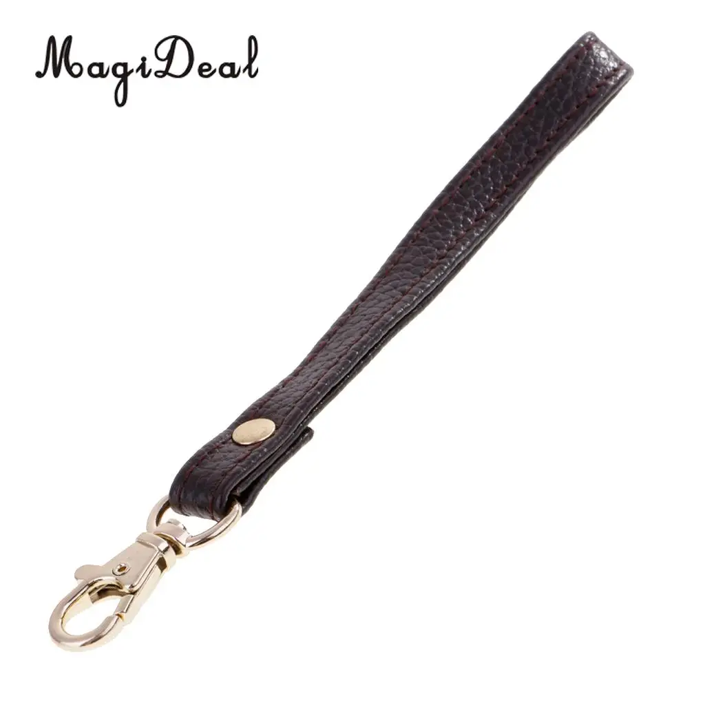 MagiDeal Simple Strap Design Genuine Leather Wristlet Wrist Bag Strap Replacements For Clutch Purse Handbags Parts