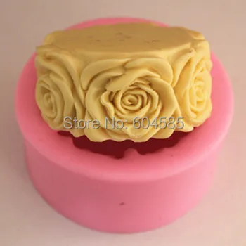 

Popular Round Floral 0140 Craft Art Silicone Soap mold Craft Molds DIY Handmade soap molds