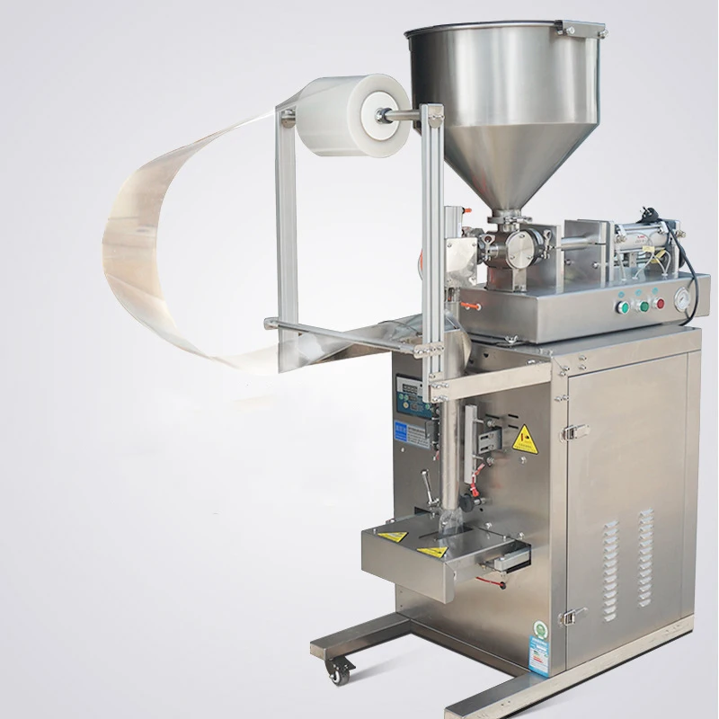 Paste sauce package automatic filling weighing sachet packing wrapping machinein Pneumatic