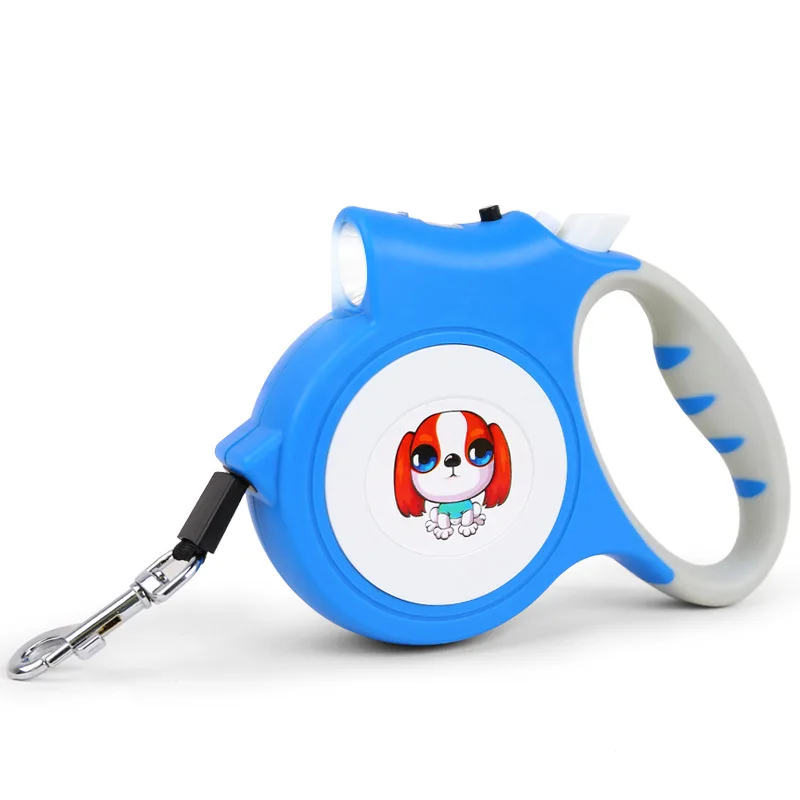 5m Automatic Retractable dog leash lead with LED Light chihuahua small