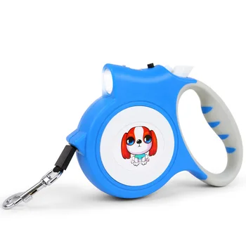 

5m Automatic Retractable dog leash lead with LED Light chihuahua small dog cat pet puppy walking leash chain tape dog supplier