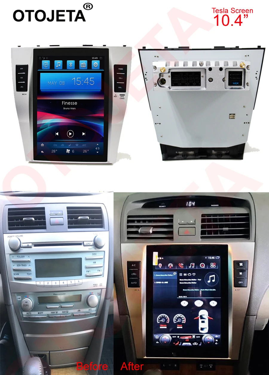 

Otojeta vertical screen tesla head units quad core 32gb rom Android 7.1 Car Multimedia GPS Radio player for Toyota Camry 07-11
