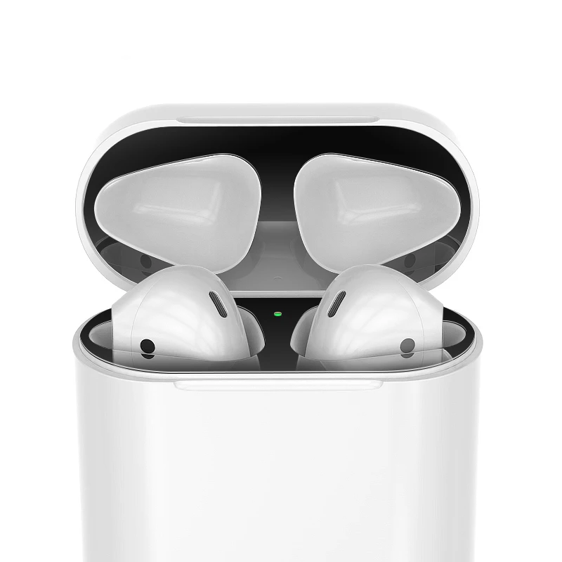 Для Apple Air Pods металлическая защита от пыли Защитная Наклейка Bluetooth наушники поколение 1 2 крышка Пылезащитная царапина наклейка